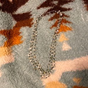 Gorgeous Multi-strands hand knotted jade nugget necklace.